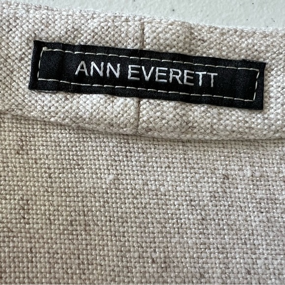 Ann Everett Women's Oversize Top High Low Natural Lagenlook Coastal Linen M ** - Picture 8 of 13